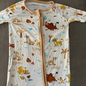 LITTLE SLEEPIES; 6-12 month lion king pajamas zippies; great condition